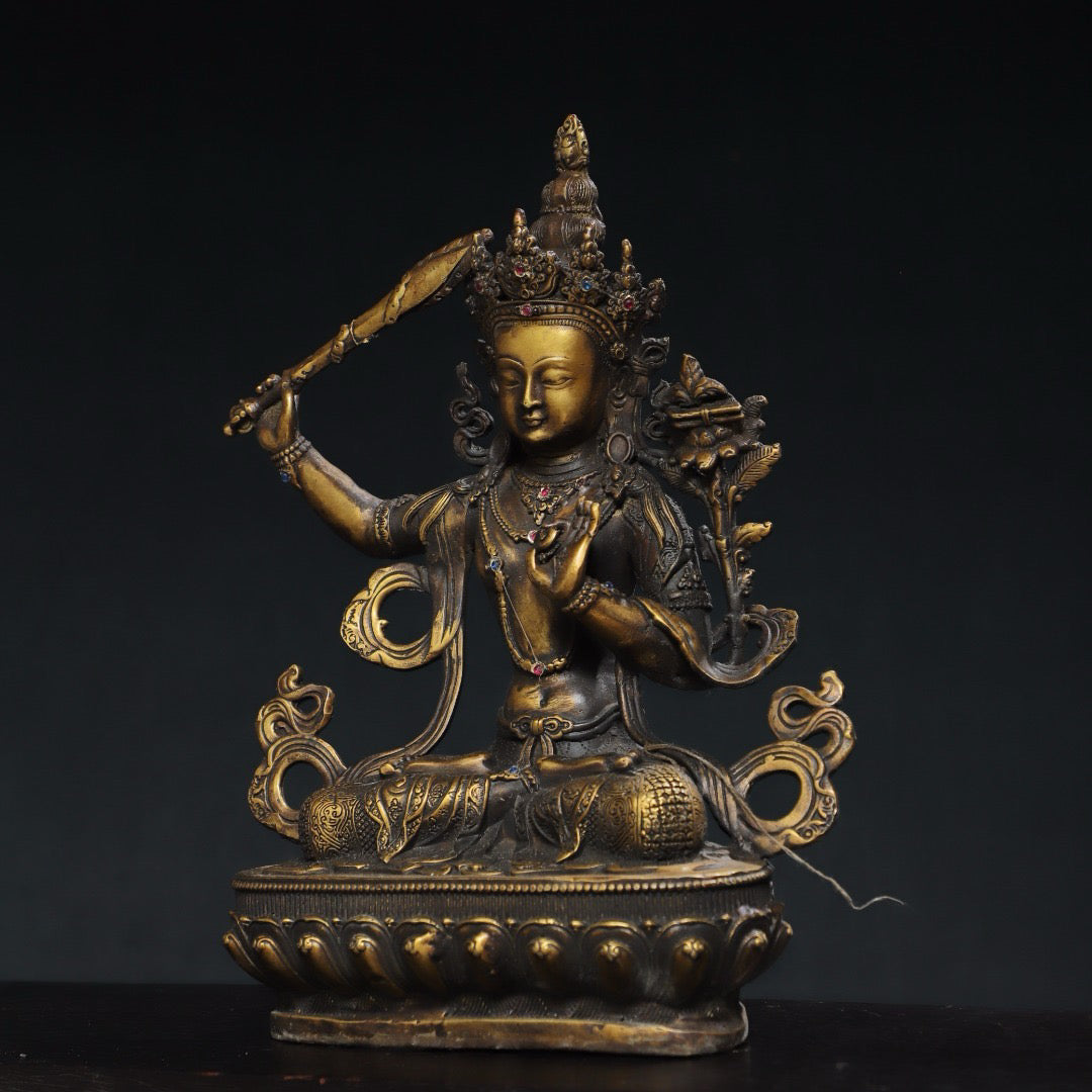 Chinese antique pure copper Buddha statue