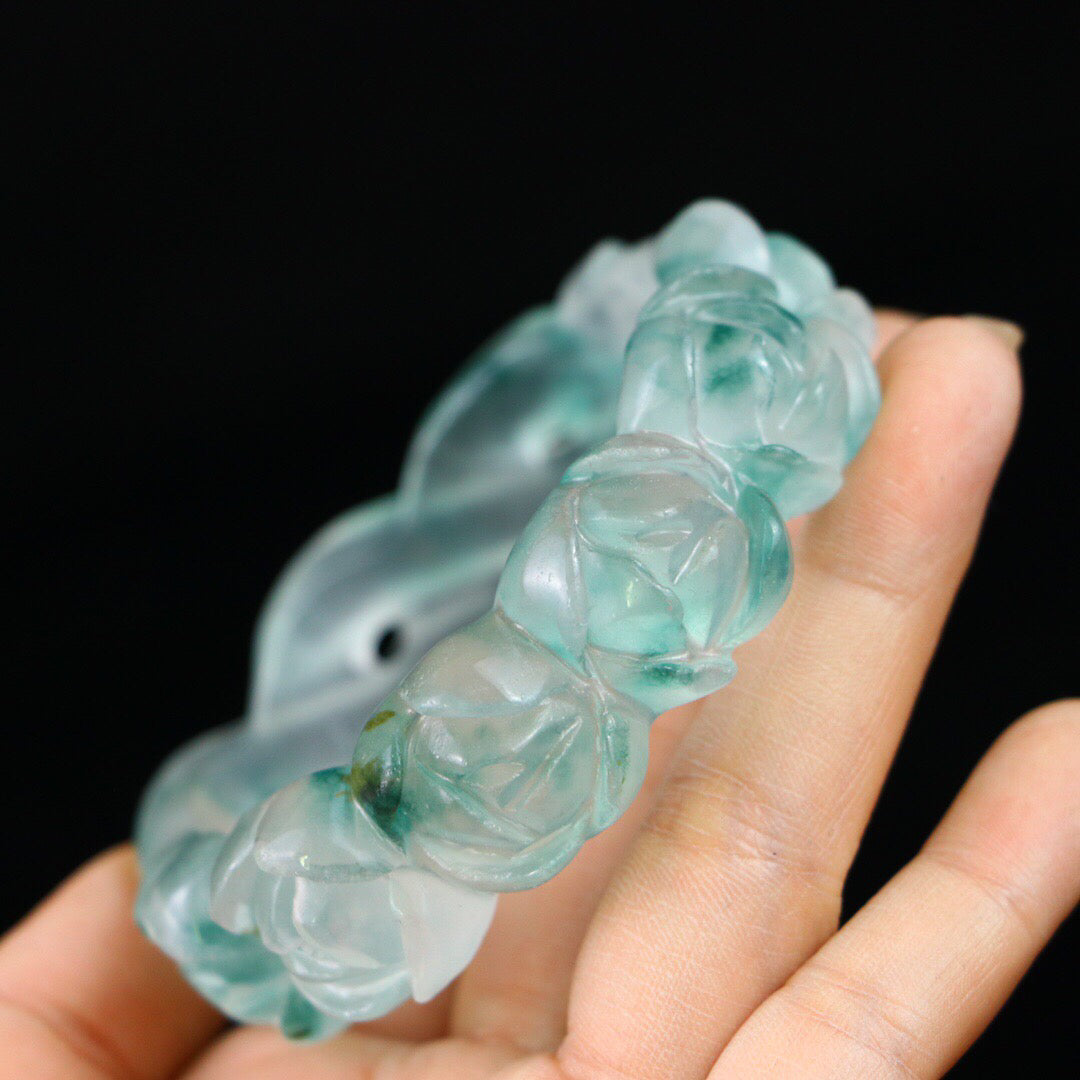 Chinese antique high ice [carved bracelet]