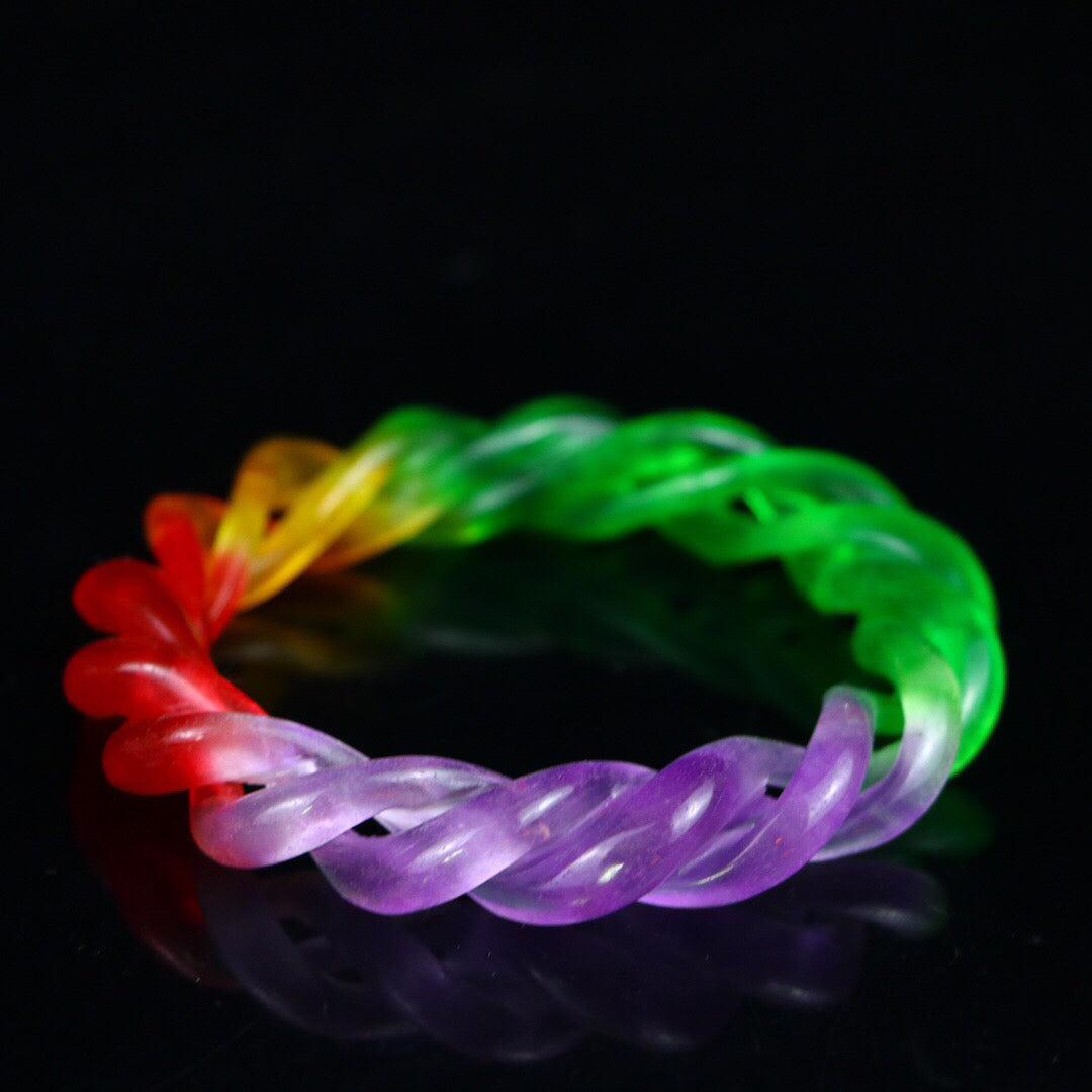 Chinese antique high ice [carved bracelet]