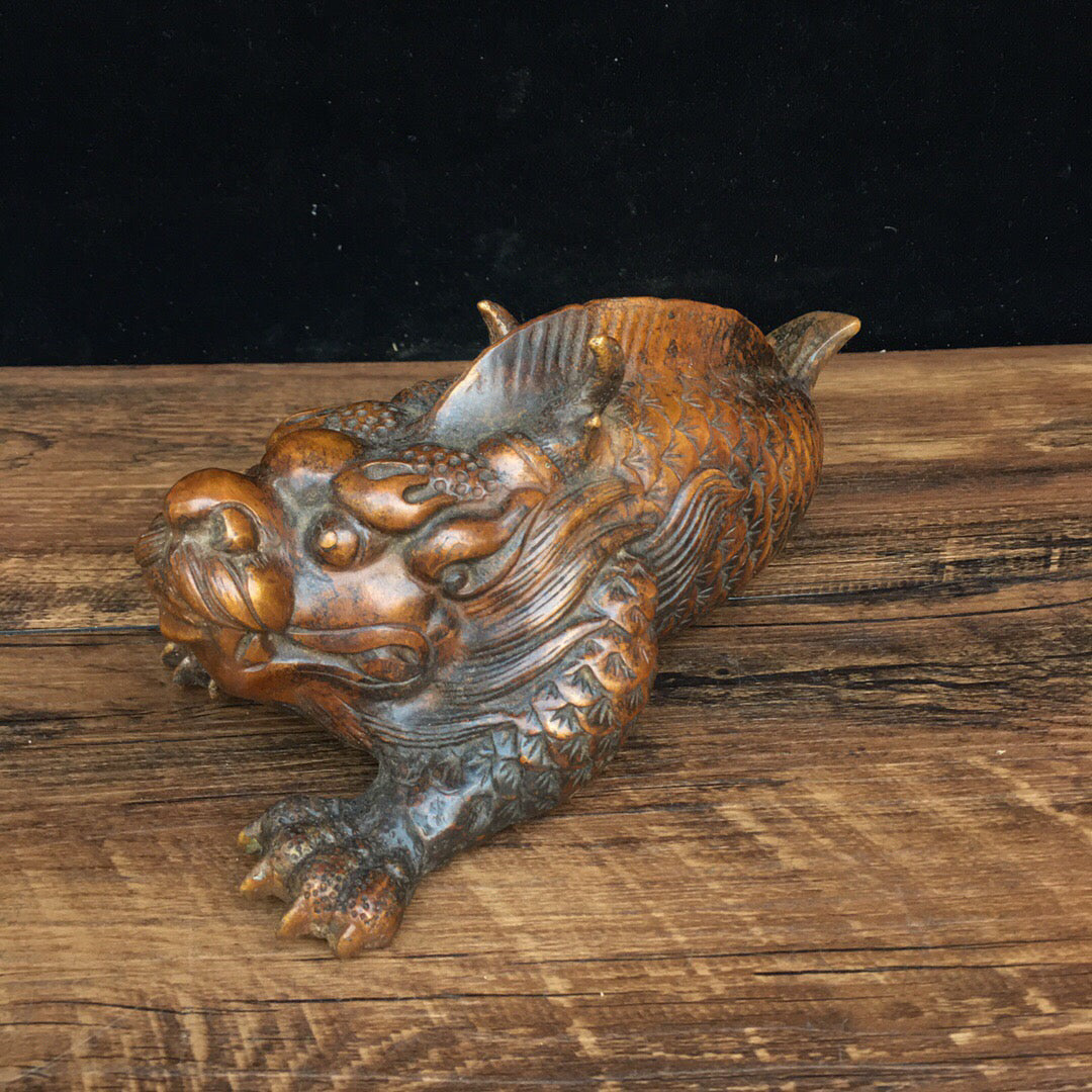 Chinese Antique Pure Copper Fish