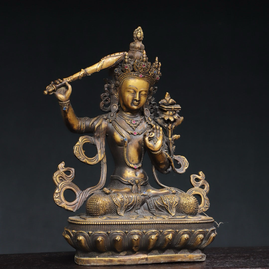 Chinese antique pure copper Buddha statue