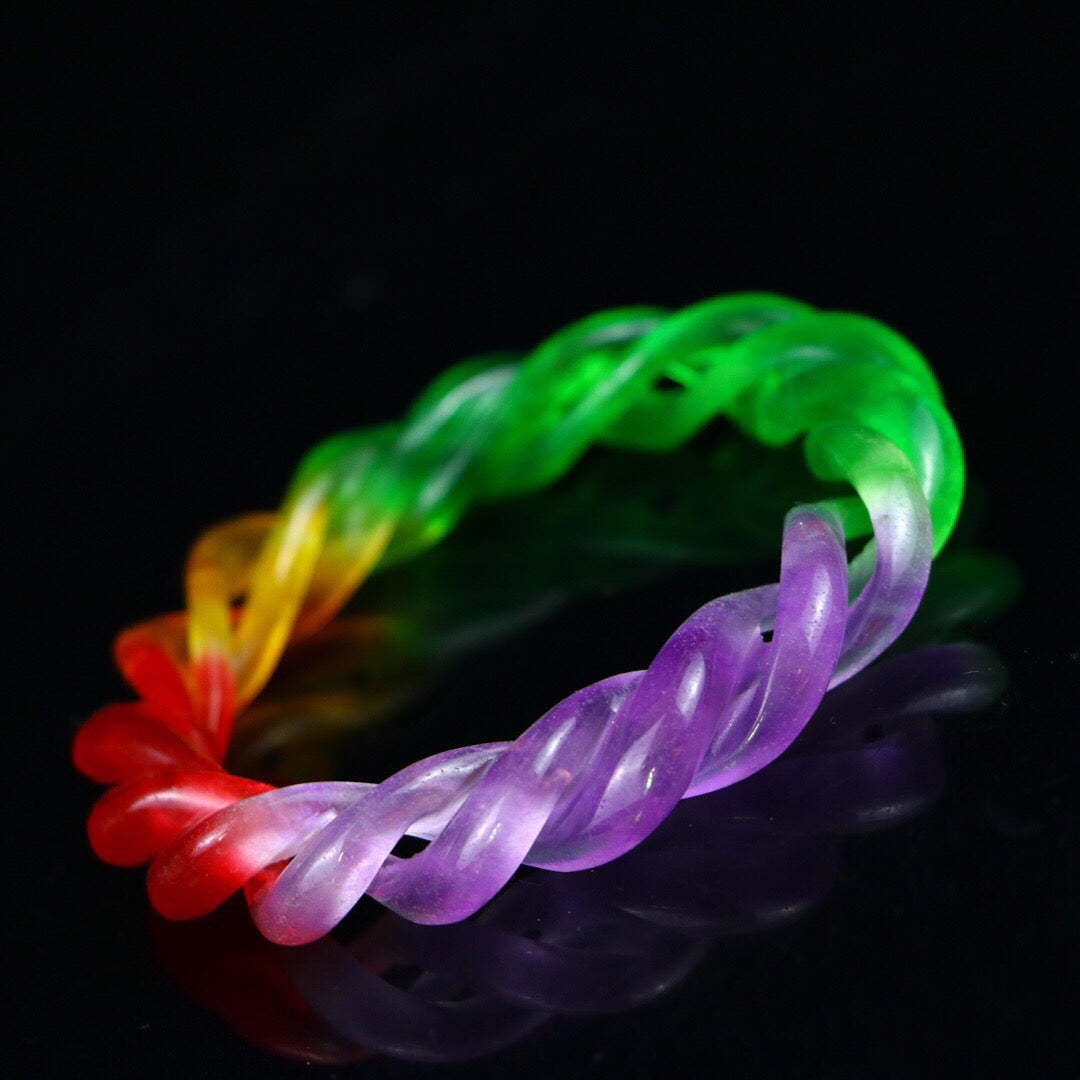 Chinese antique high ice [carved bracelet]