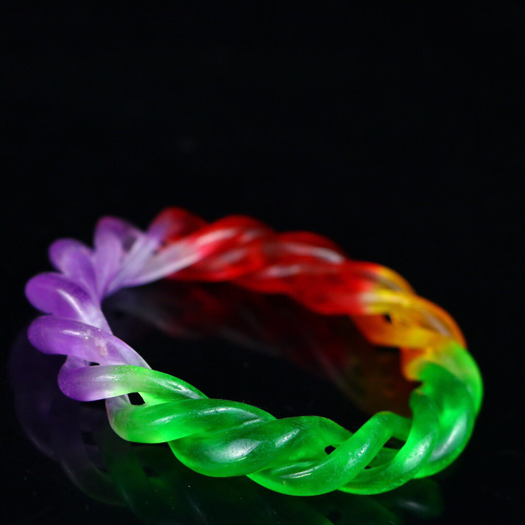 Chinese antique high ice [carved bracelet]