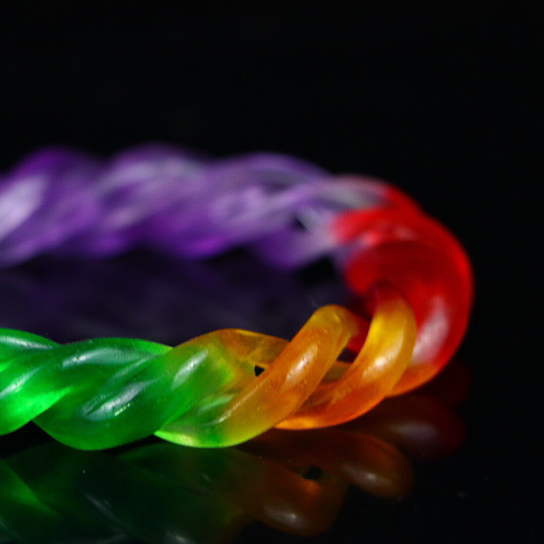 Chinese antique high ice [carved bracelet]