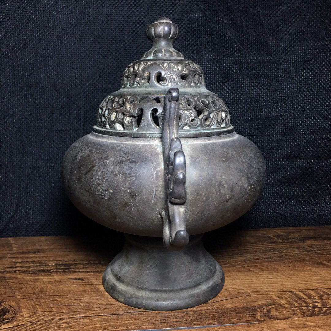 Chinese antique pure copper incense burner