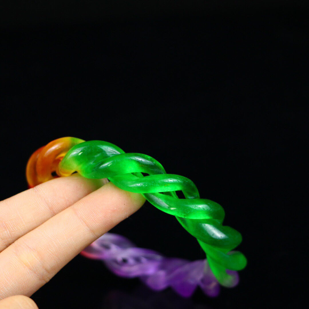 Chinese antique high ice [carved bracelet]