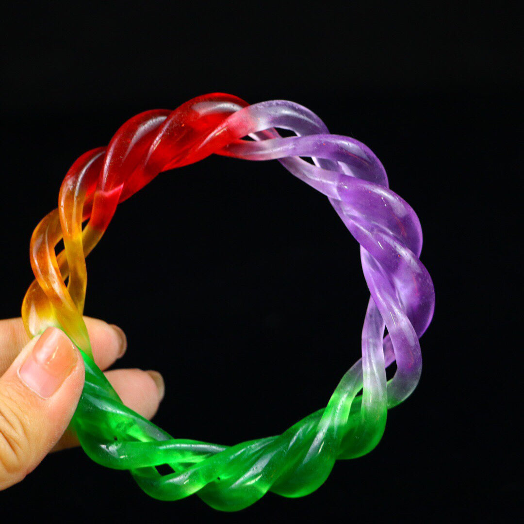 Chinese antique high ice [carved bracelet]