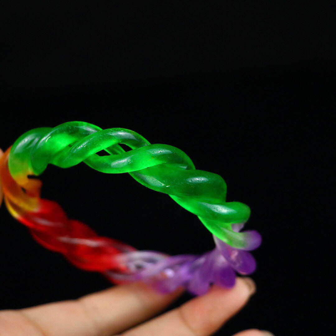 Chinese antique high ice [carved bracelet]