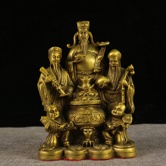 Golden Toad, Fortune, Longevity, Three Stars Treasure Bowl