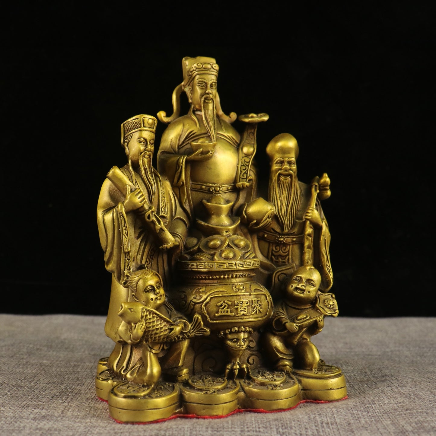 Golden Toad, Fortune, Longevity, Three Stars Treasure Bowl