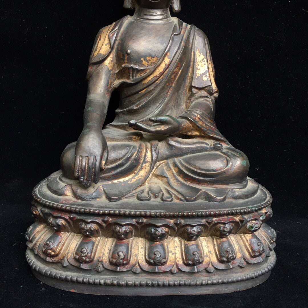 Chinese antique pure copper Buddha statue