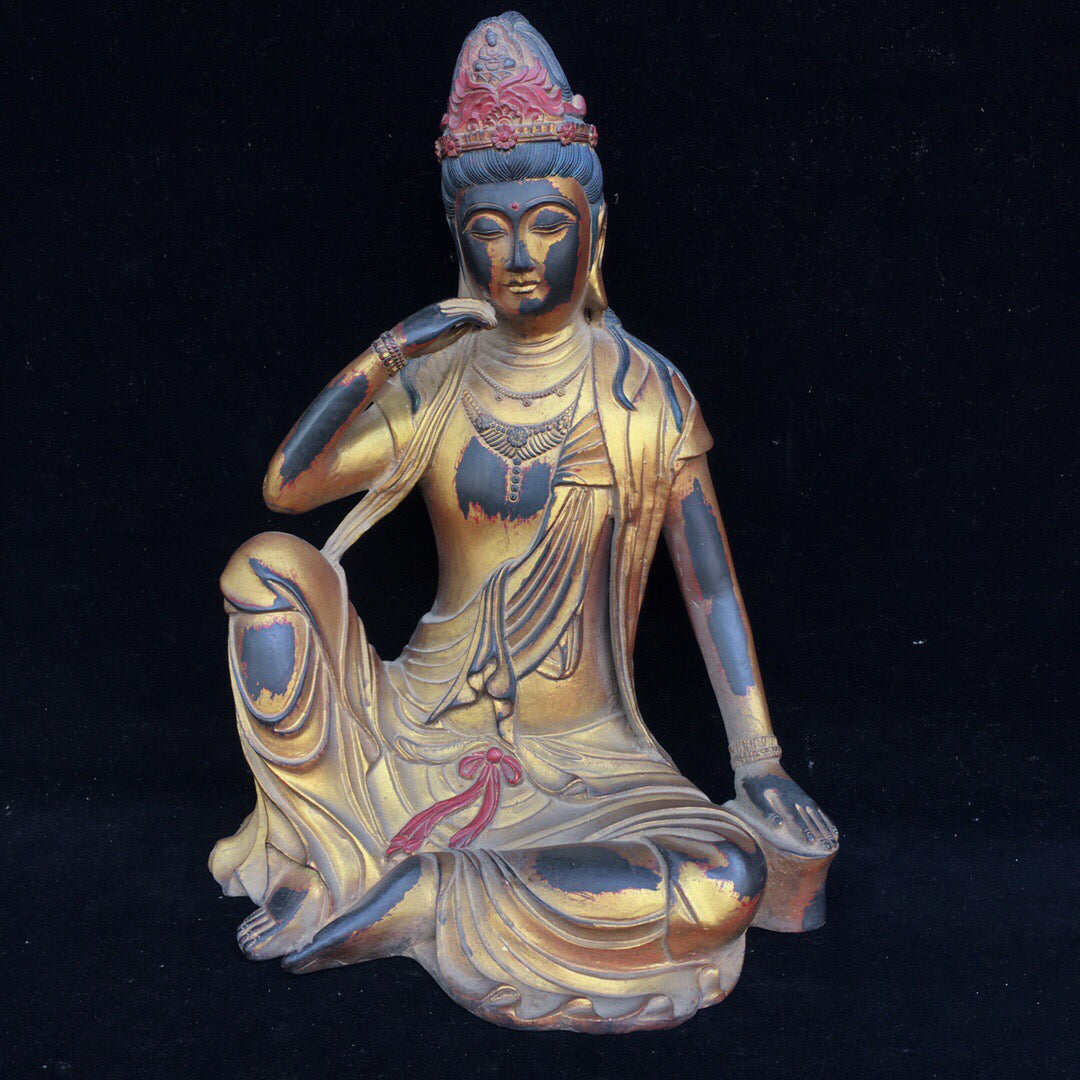 Chinese antique pure copper Buddha statue