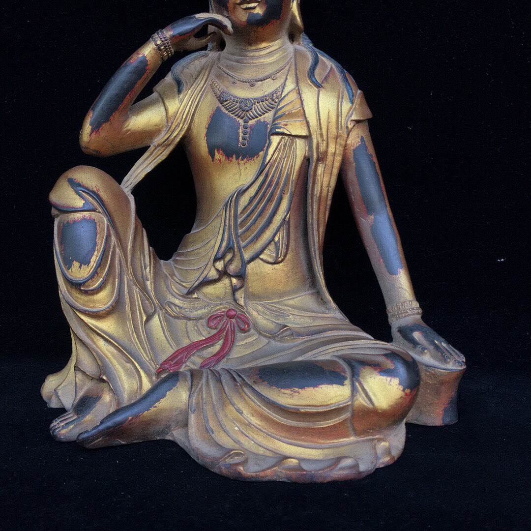 Chinese antique pure copper Buddha statue
