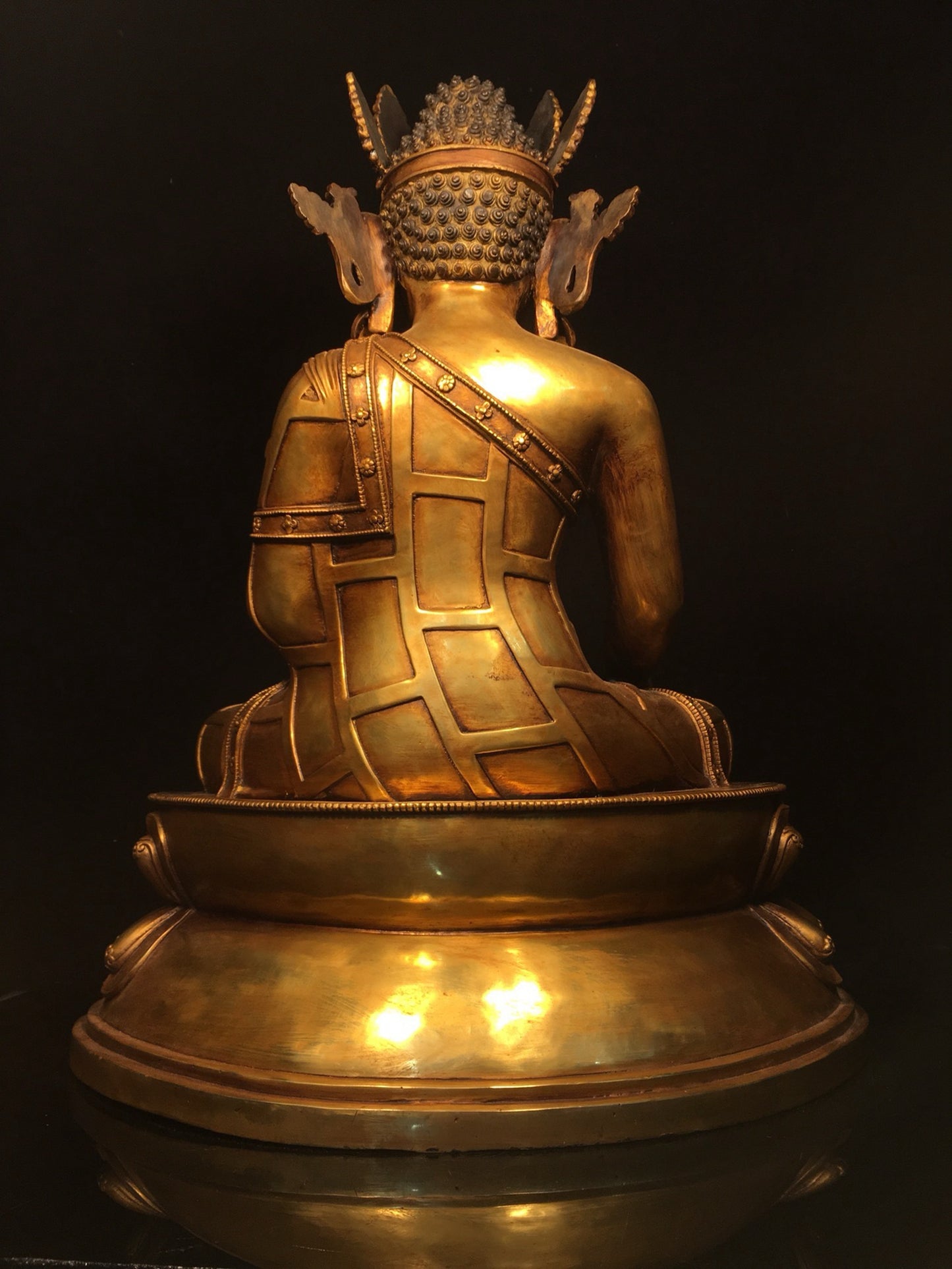 Bronze gilded statue of Guanyin Bodhisattva