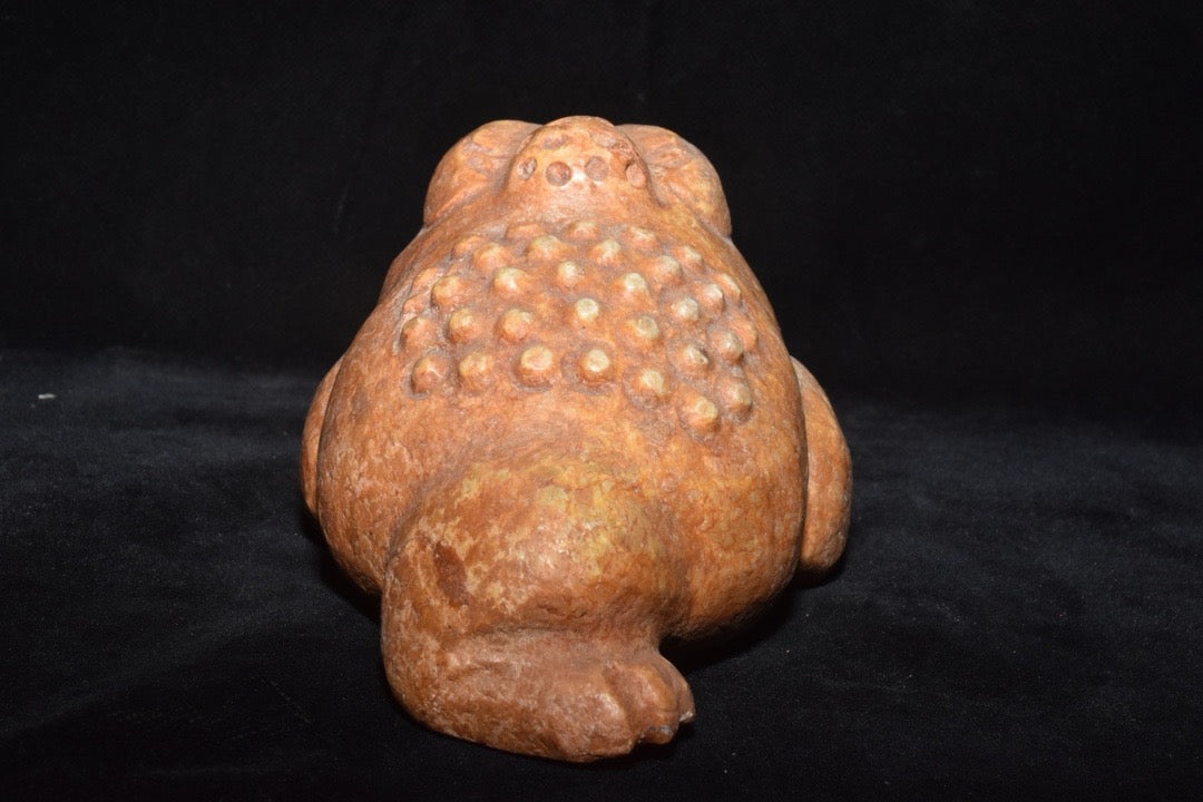 Chinese Antique Old Jade Golden Toad