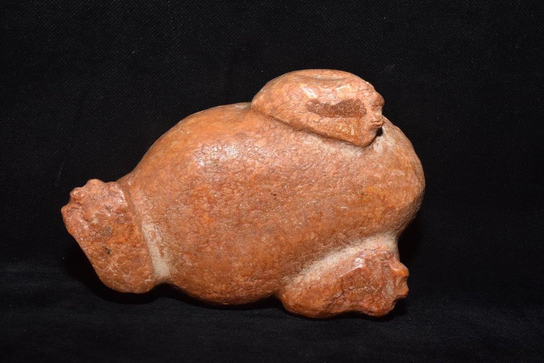 Chinese Antique Old Jade Golden Toad