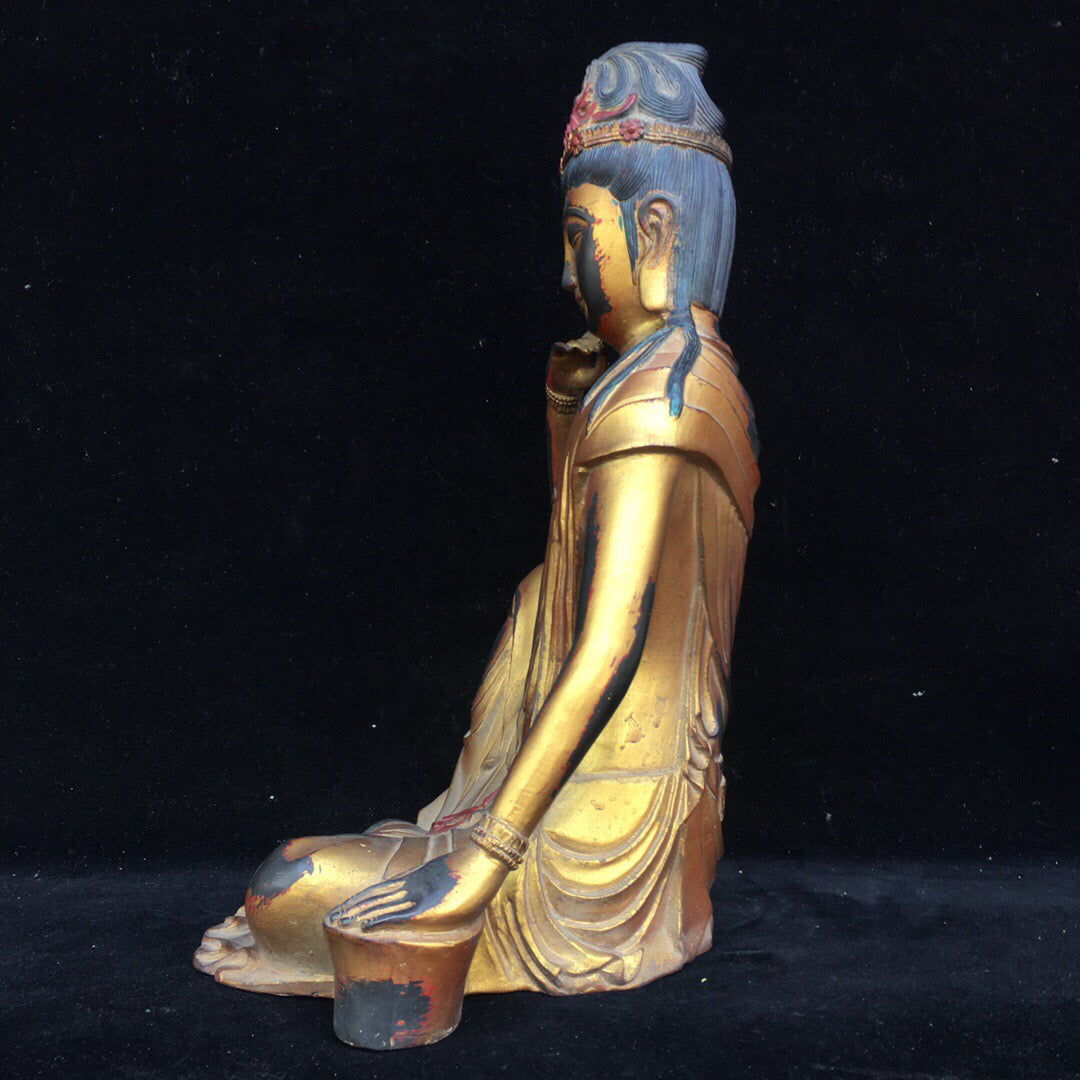Chinese antique pure copper Buddha statue