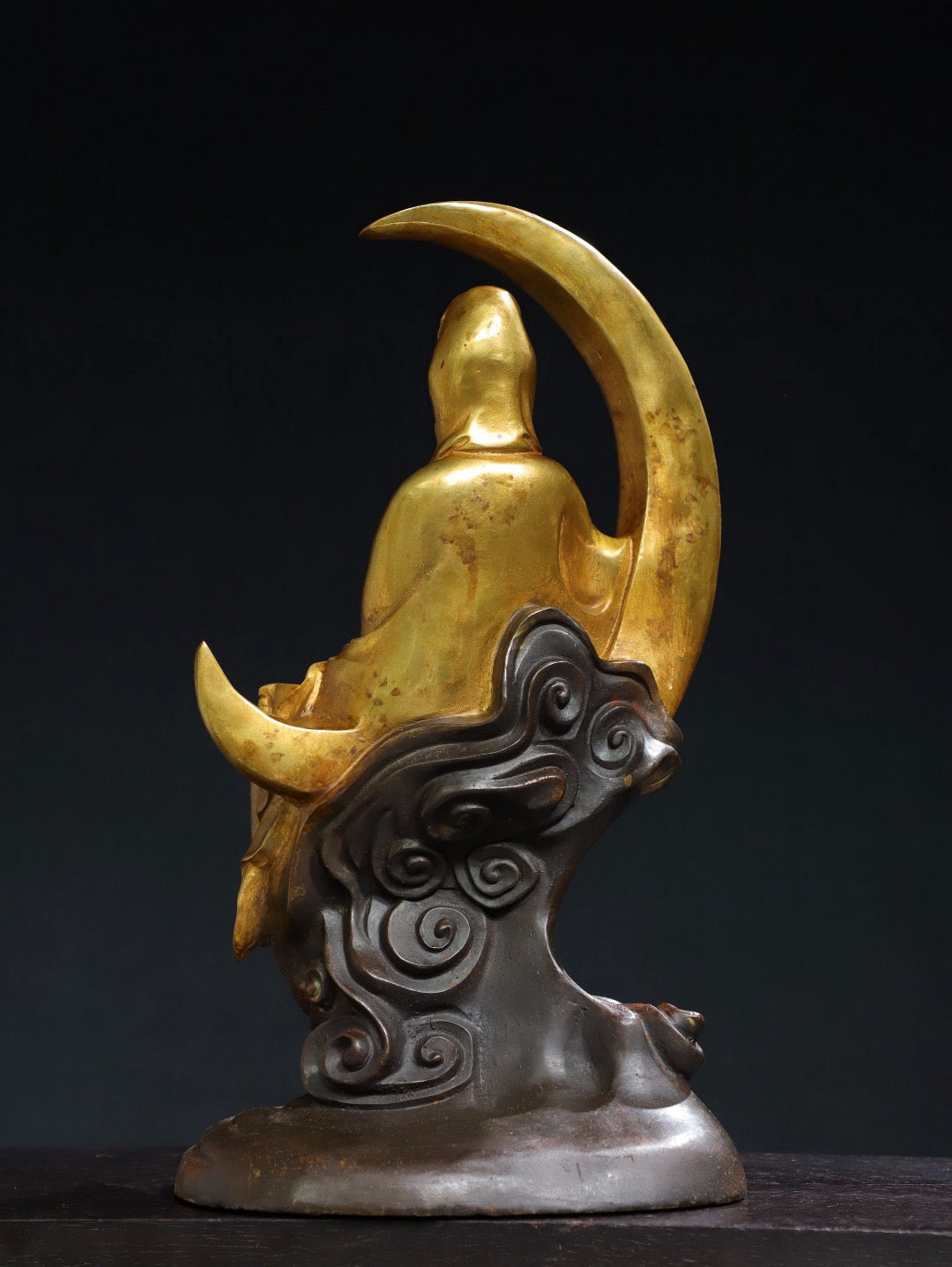 Chinese antique pure copper Guanyin Buddha statue