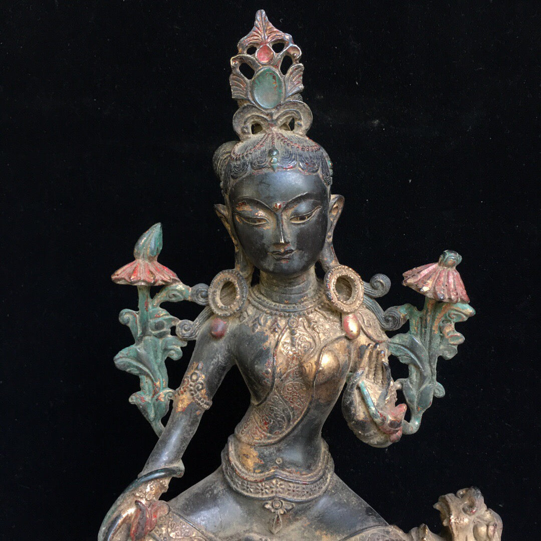 Chinese antique pure copper Buddha statue