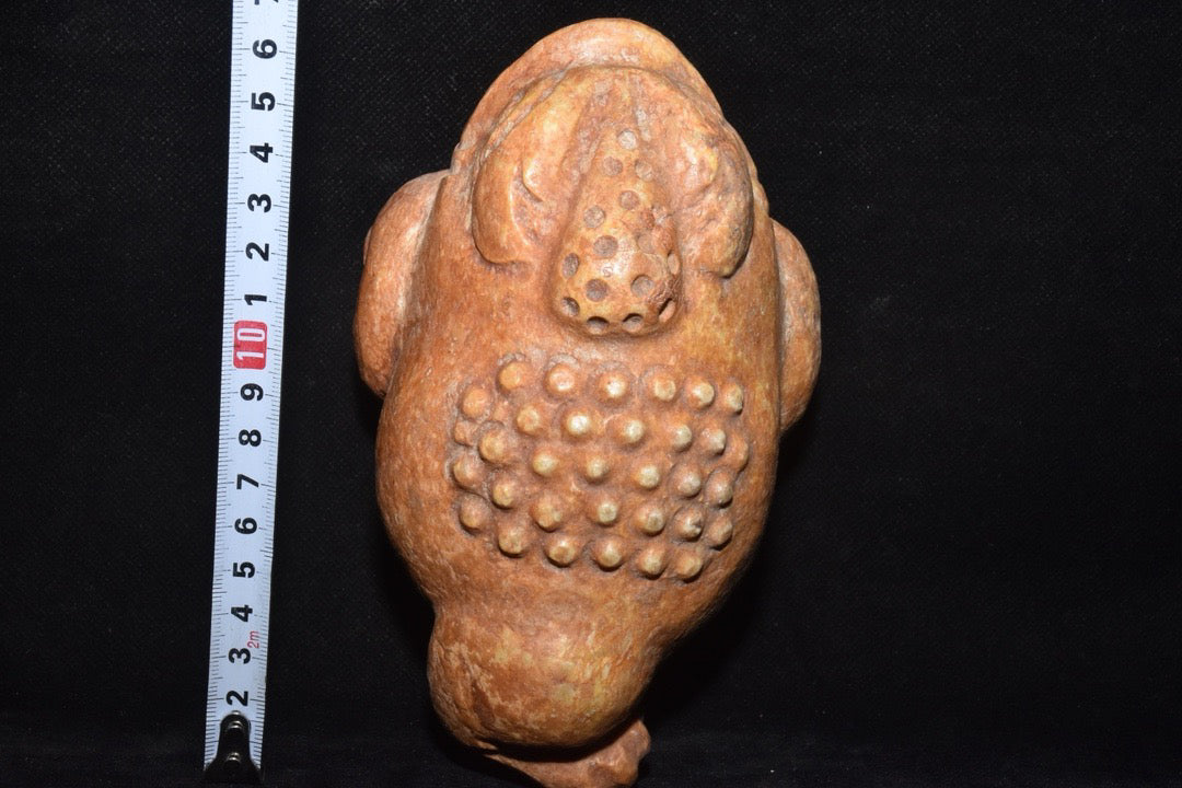 Chinese Antique Old Jade Golden Toad