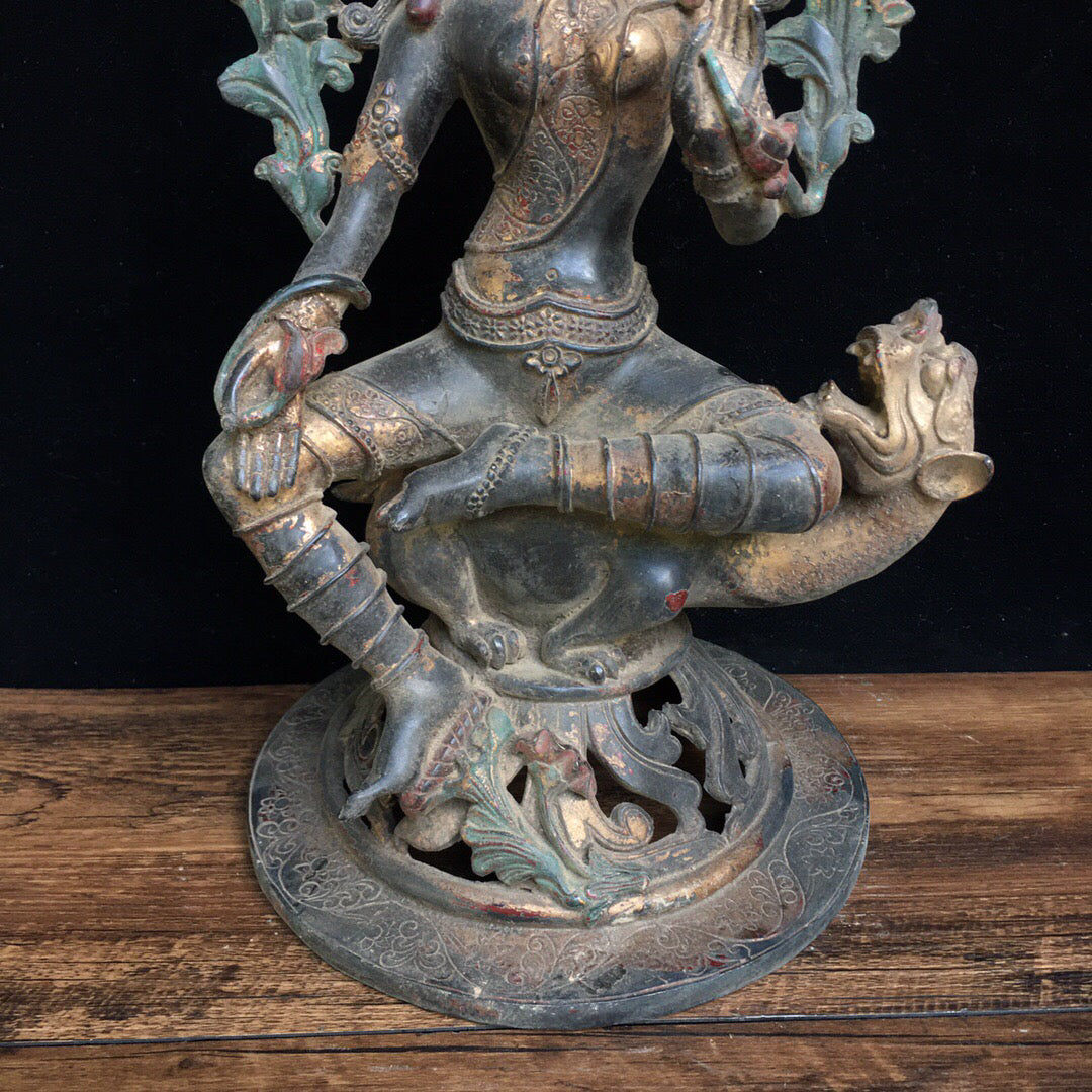 Chinese antique pure copper Buddha statue