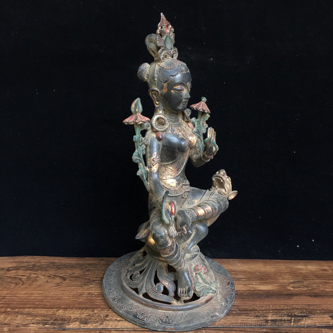 Chinese antique pure copper Buddha statue
