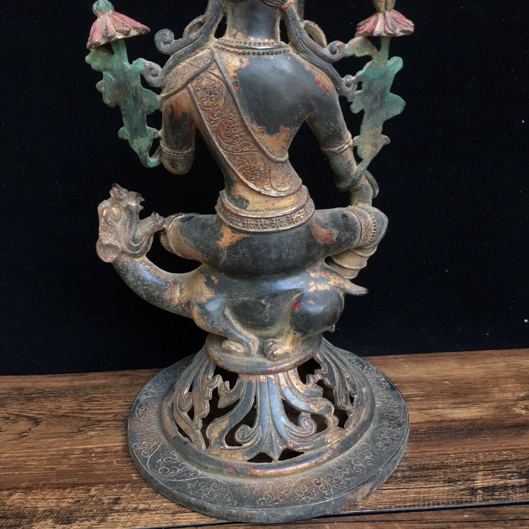 Chinese antique pure copper Buddha statue