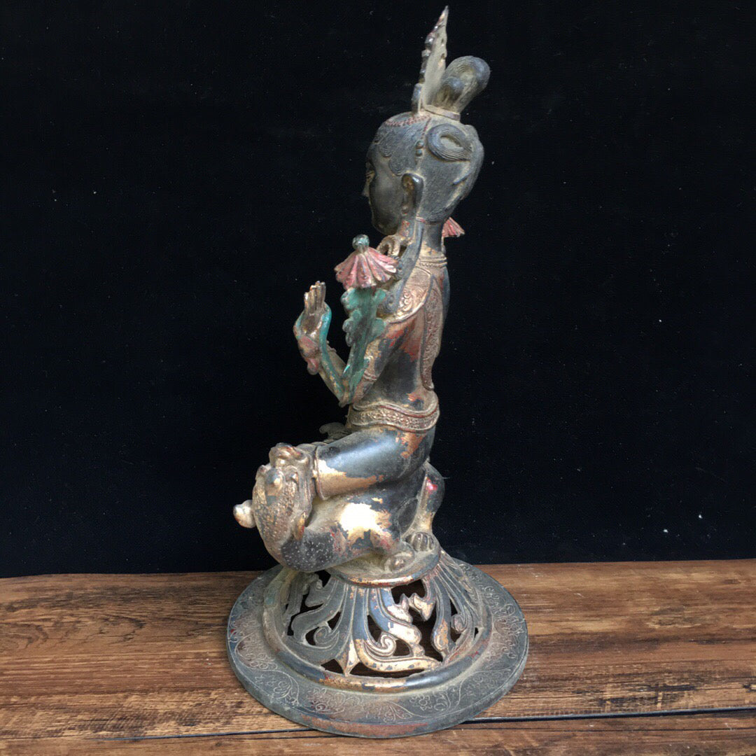 Chinese antique pure copper Buddha statue