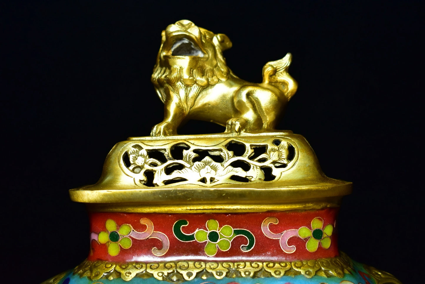 Brass tire cloisonn é rectangular fumigation furnace