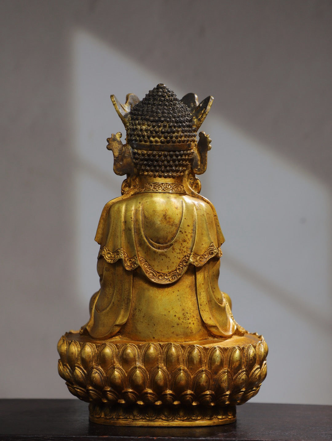 Chinese antique pure copper statue of Shakyamuni Buddha