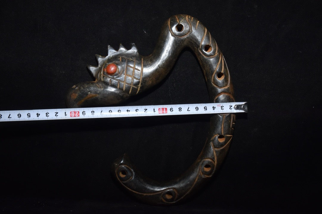 Chinese Antique Old Jade Transforming Dragon