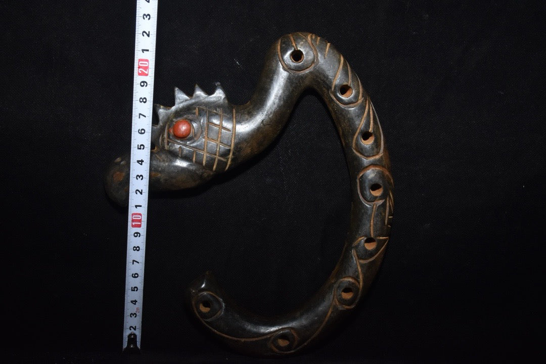 Chinese Antique Old Jade Transforming Dragon