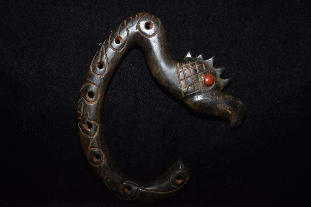 Chinese Antique Old Jade Transforming Dragon