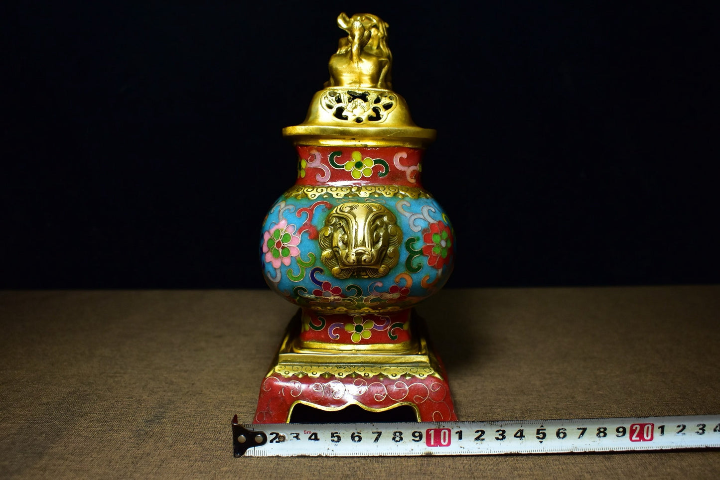 Brass tire cloisonn é rectangular fumigation furnace