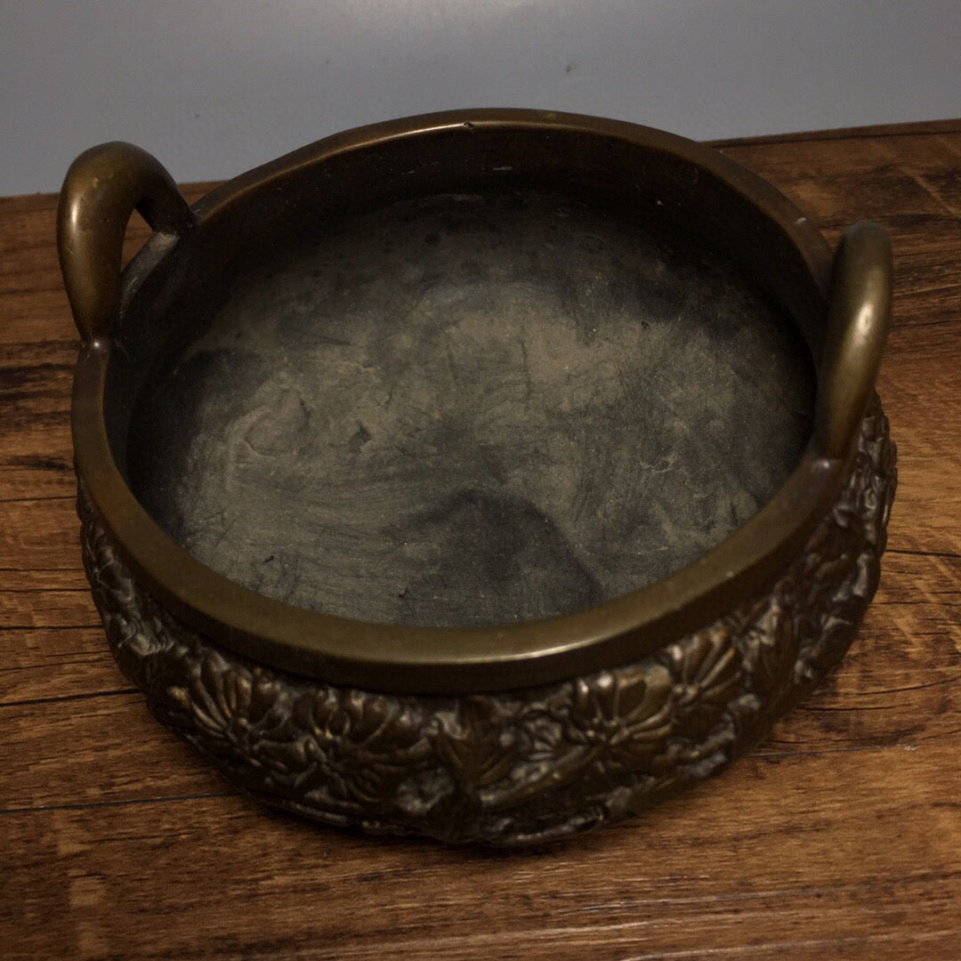 Chinese antique pure copper incense burner