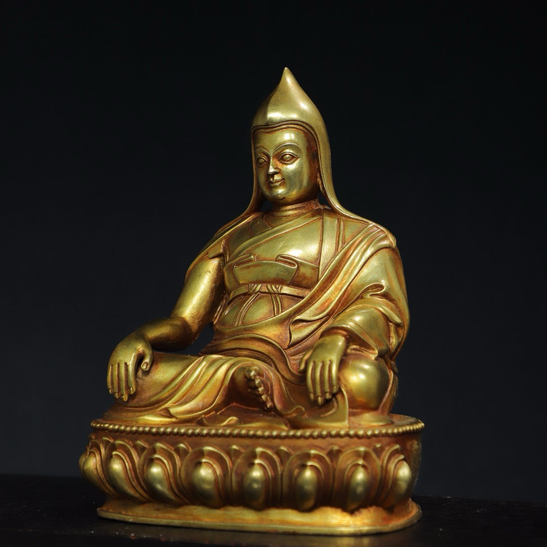 Chinese antique pure copper Buddha statue