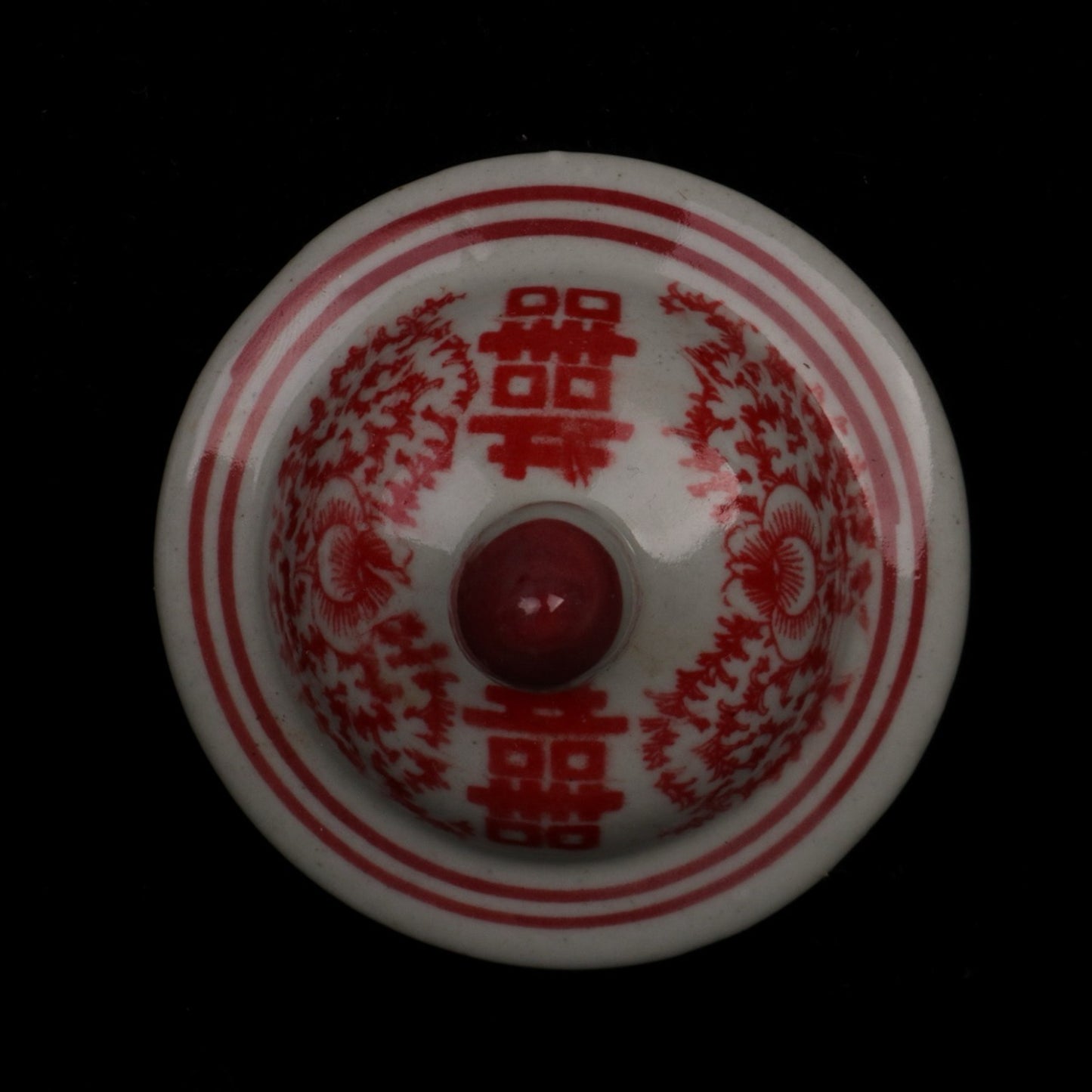 Glazed Red Joy Letter Little General Jar