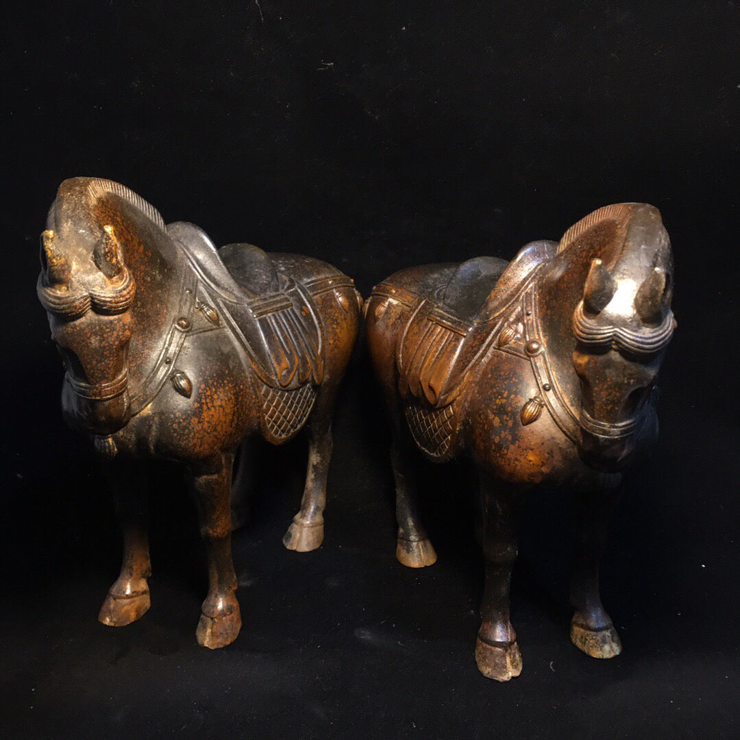 Chinese antique pure copper horse