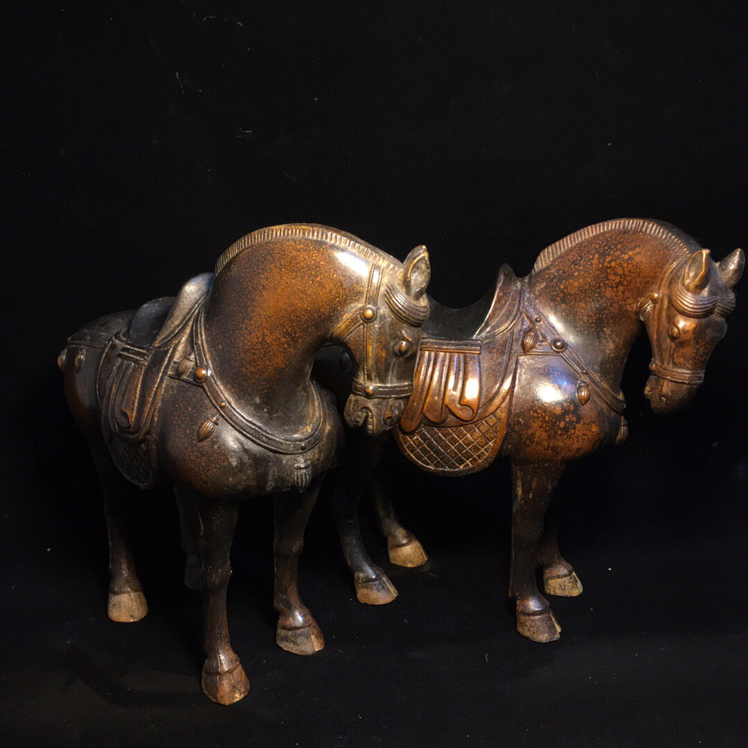 Chinese antique pure copper horse