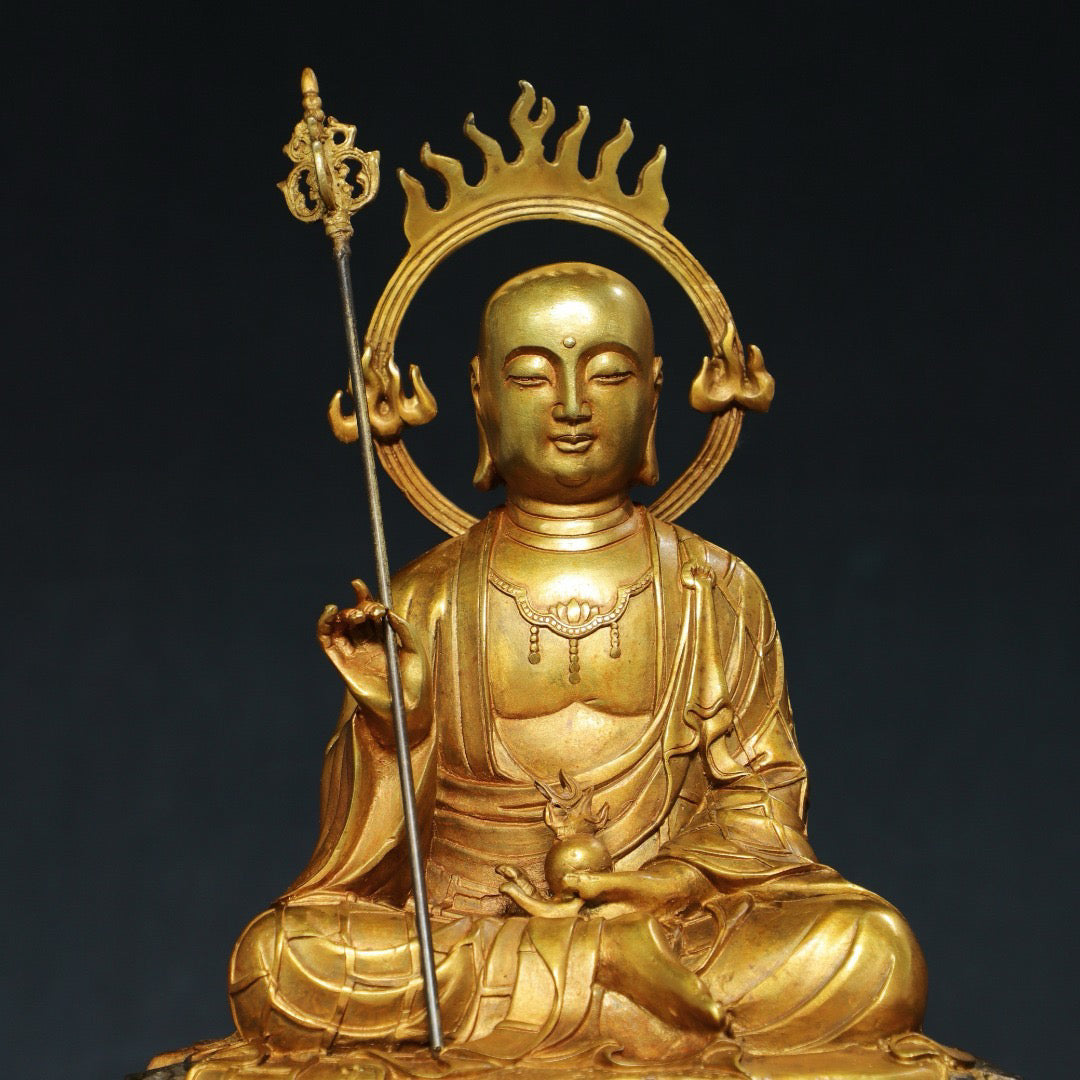 Chinese antique pure copper Buddha statue