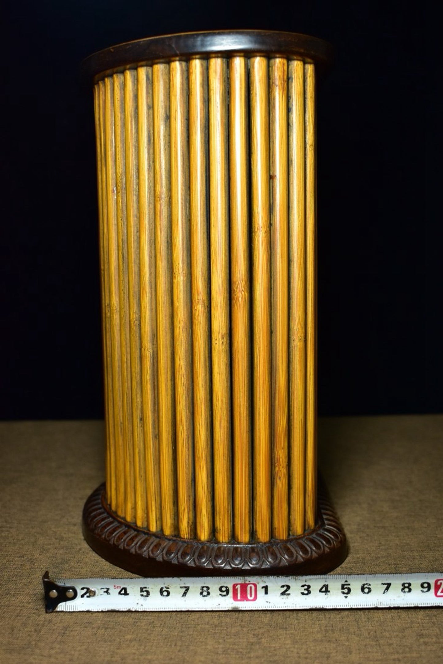 Black sandalwood inlaid carved bamboo spring Buddha niche