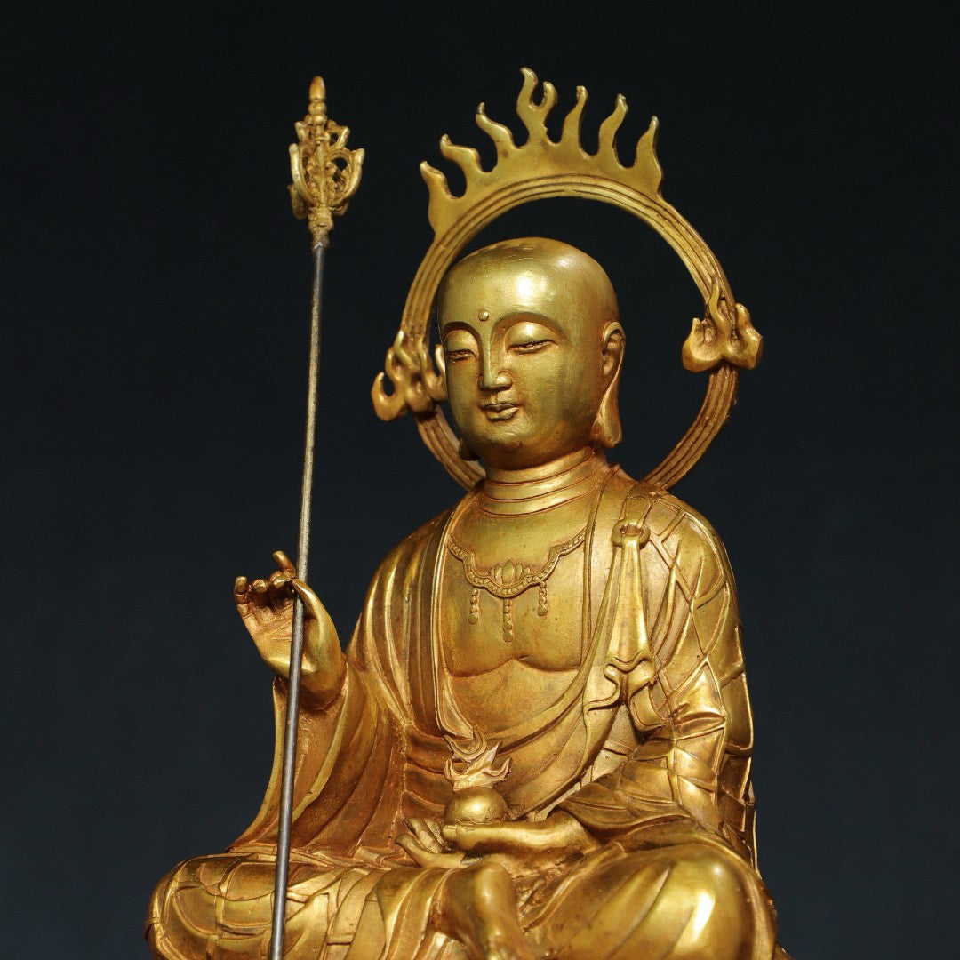 Chinese antique pure copper Buddha statue