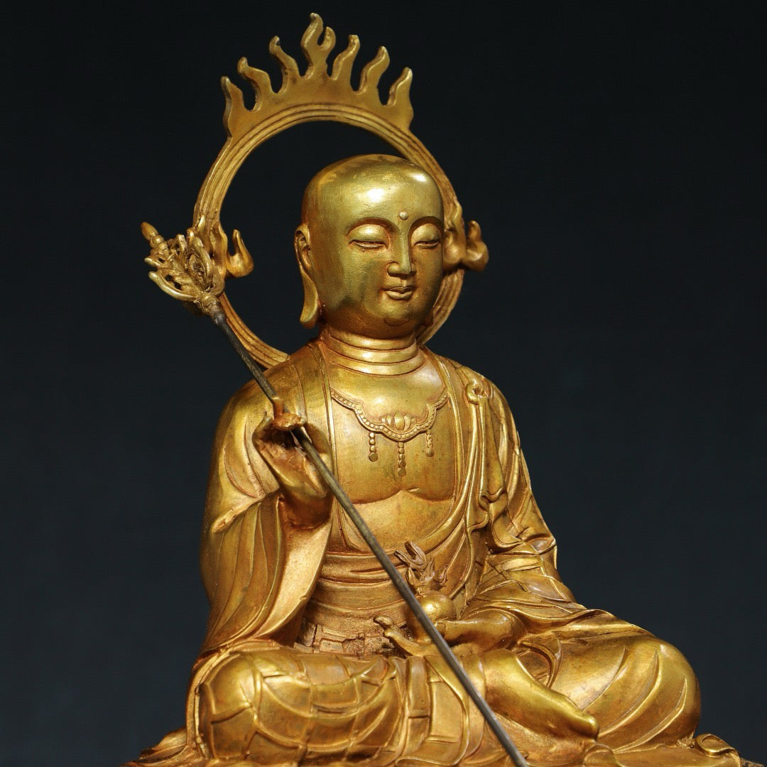 Chinese antique pure copper Buddha statue