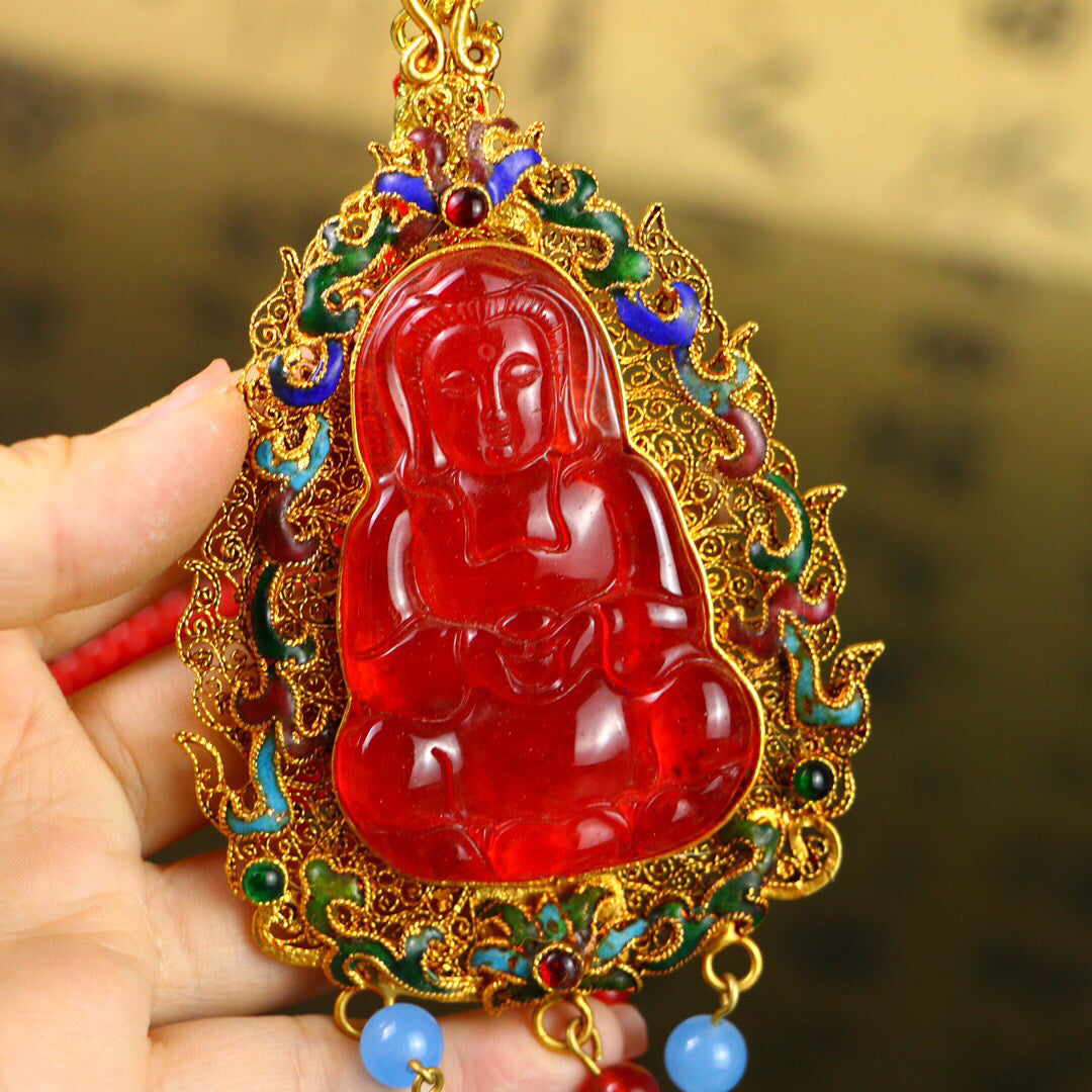 Chinese antique high ice [Guanyin]