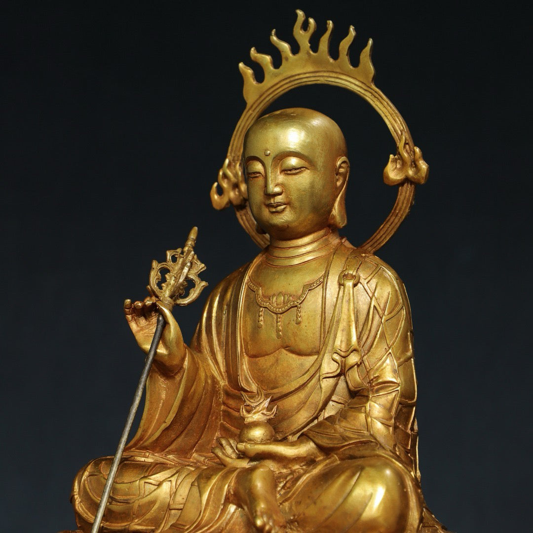 Chinese antique pure copper Buddha statue