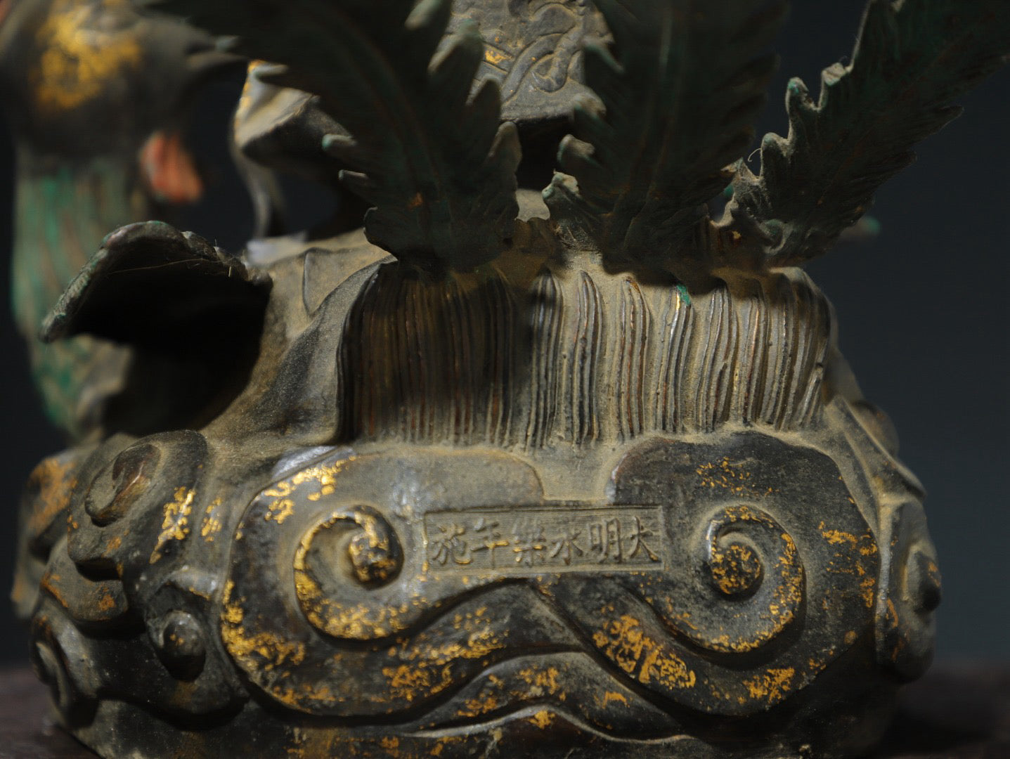 Chinese antique pure copper [Nine Heavenly Empress] Buddha statue