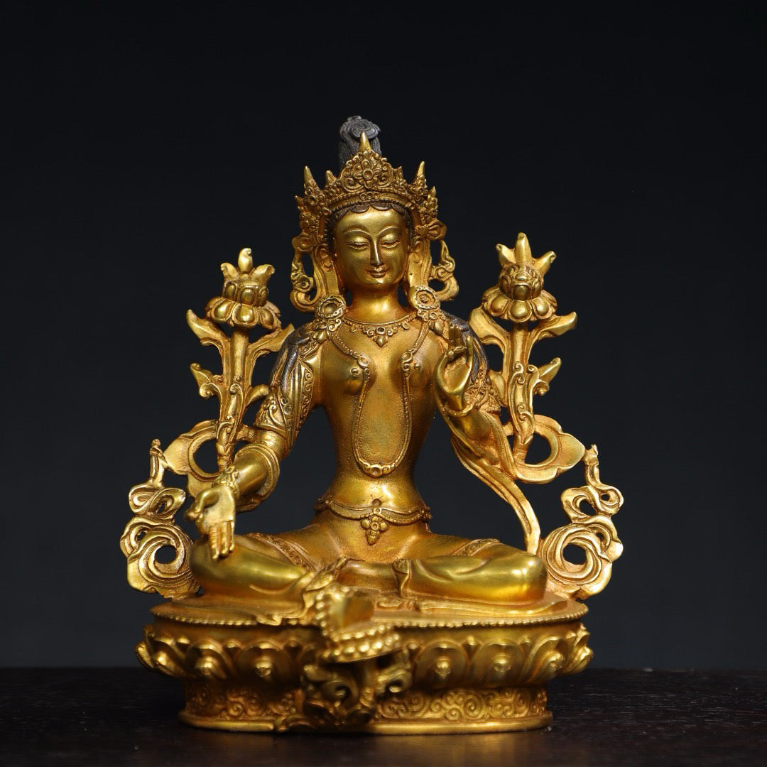 Chinese antique pure copper Buddha statue