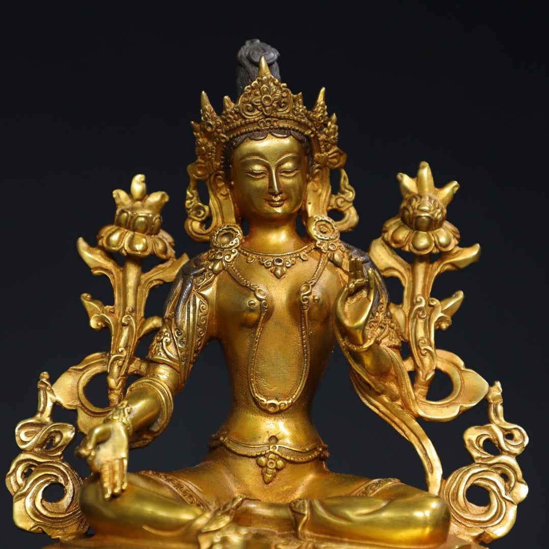 Chinese antique pure copper Buddha statue