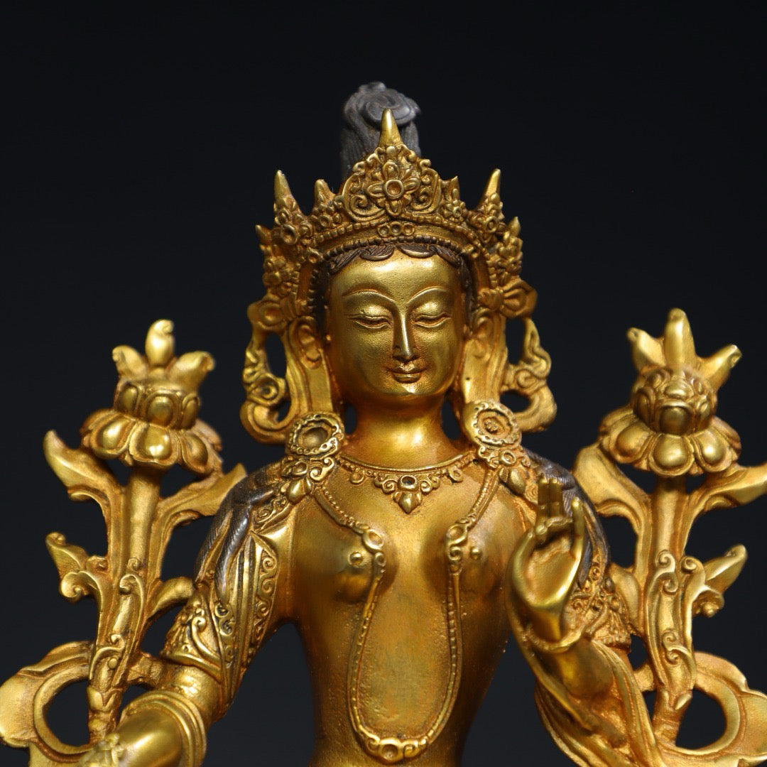 Chinese antique pure copper Buddha statue