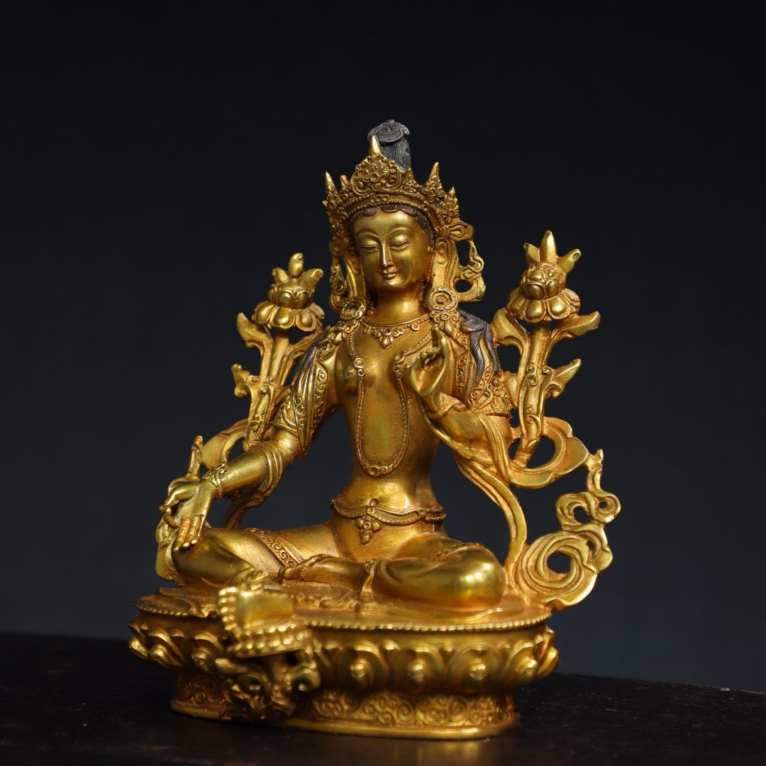 Chinese antique pure copper Buddha statue
